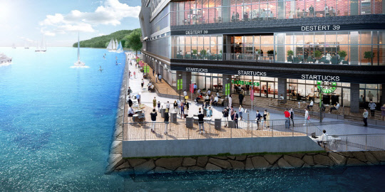 여수 웅천 디 아일랜드 스퀘어 투시도<한화건설 제공>